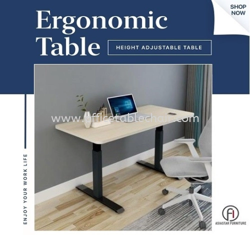 4' Ergonomic Table / 4' Height Adjustable Table (Black)