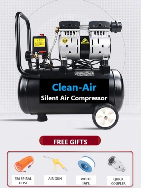 CLEANAIR  MINI OILESS AIR COMPRESSOR WITH 8L TANK 800W 230V 60L/MIN 0.7MPA (WT:15KG) AIR COMPRESSOR AIR TOOLS Singapore, Kallang Supplier, Suppliers, Supply, Supplies | DIYTOOLS.SG