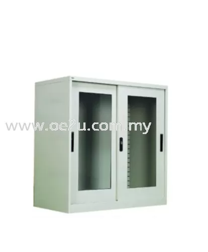 Half-Height Glass Sliding Door Cupboard