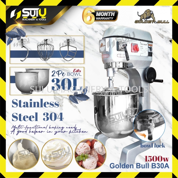 GOLDEN BULL B30 / B30-A / B30A 30L Universal Planetary Food Mixer 1500W Food Mixer Bakery & Noodle Equipment Food Processing Machine Kuala Lumpur (KL), Malaysia, Selangor, Setapak Supplier, Suppliers, Supply, Supplies | Sui U Machinery & Tools (M) Sdn Bhd