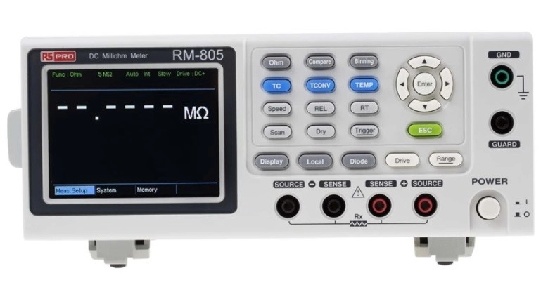 RS PRO RM-805 Ohmmeter, Maximum Resistance Measurement 5000 μΩ 122-5156