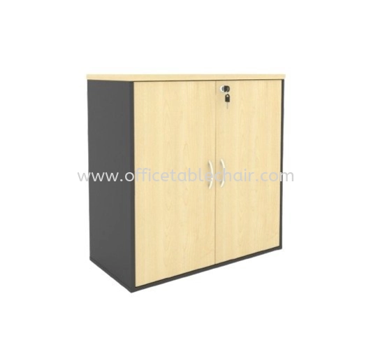 LOW CABINET C/W SWINGING DOOR (MAPLE & DARK GREY) GD 880