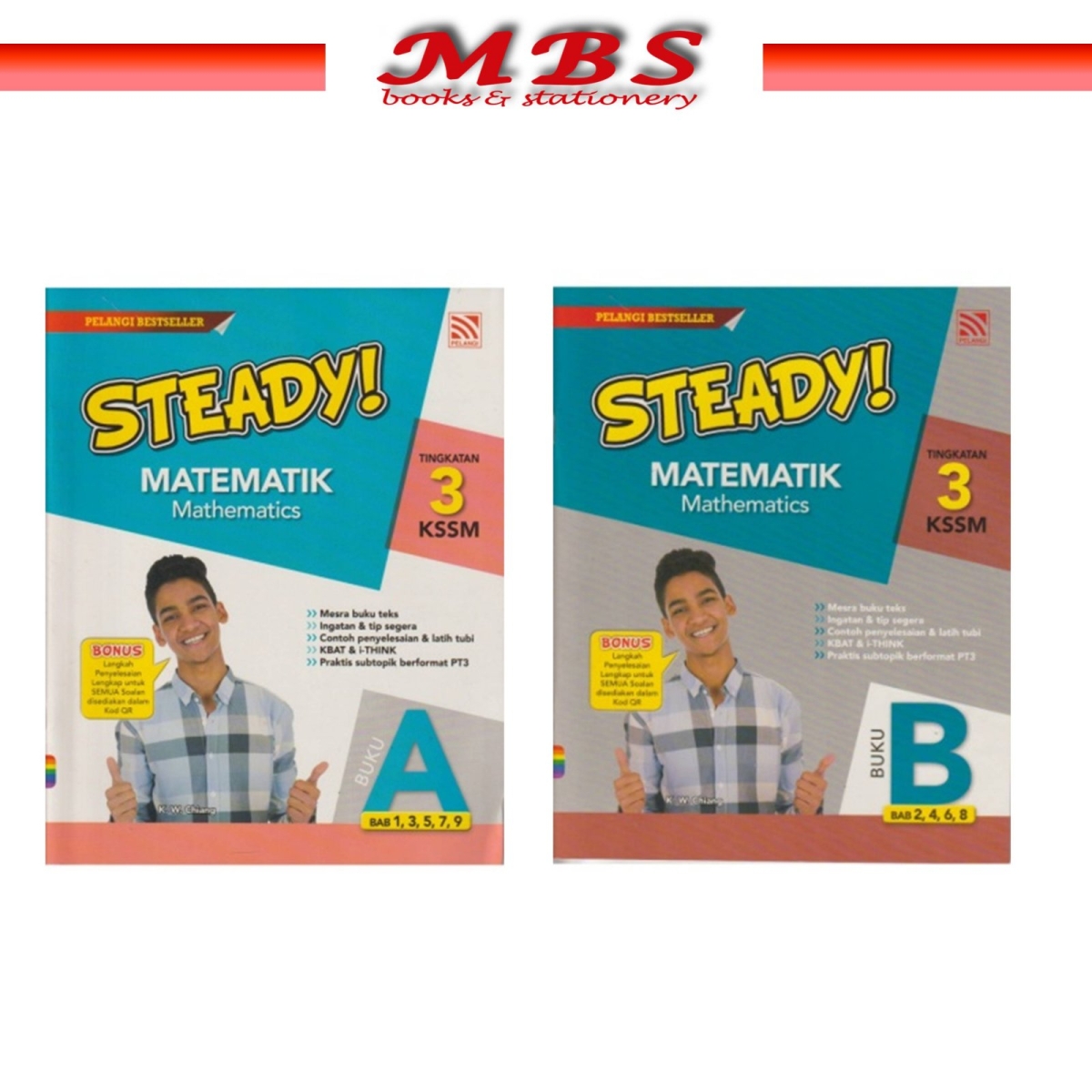Pelangi Steady Matematik Tingkatan 3 Buku A B Kssm 2021 Sekolah Menengah Academic Books Pahang