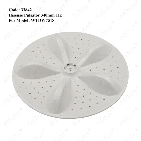 Code: 33842 Pulsator For Hisense 340mm 11z WTCT701G / WTCF751G / WTDW751S Pulsator Washing Machine Parts Melaka, Malaysia Supplier, Wholesaler, Supply, Supplies | Adison Component Sdn Bhd