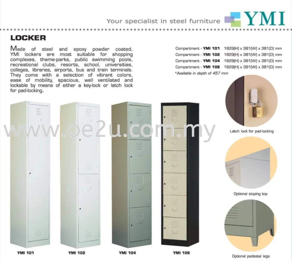 3 Compartment Steel Locker