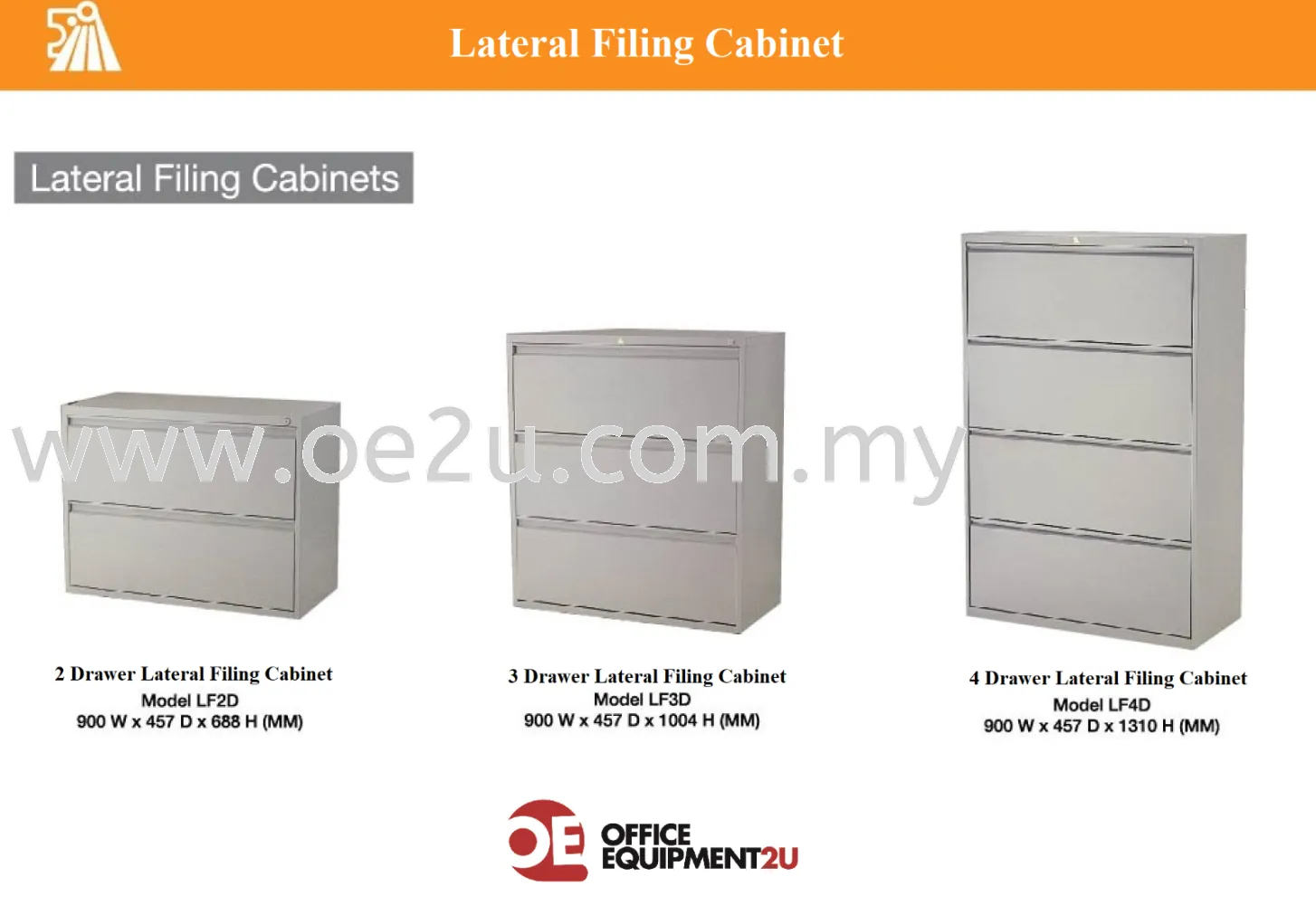 3 Drawer Lateral Filing Cabinet