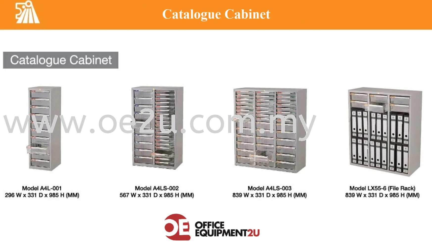 Catalogue Cabinet (1 Section)