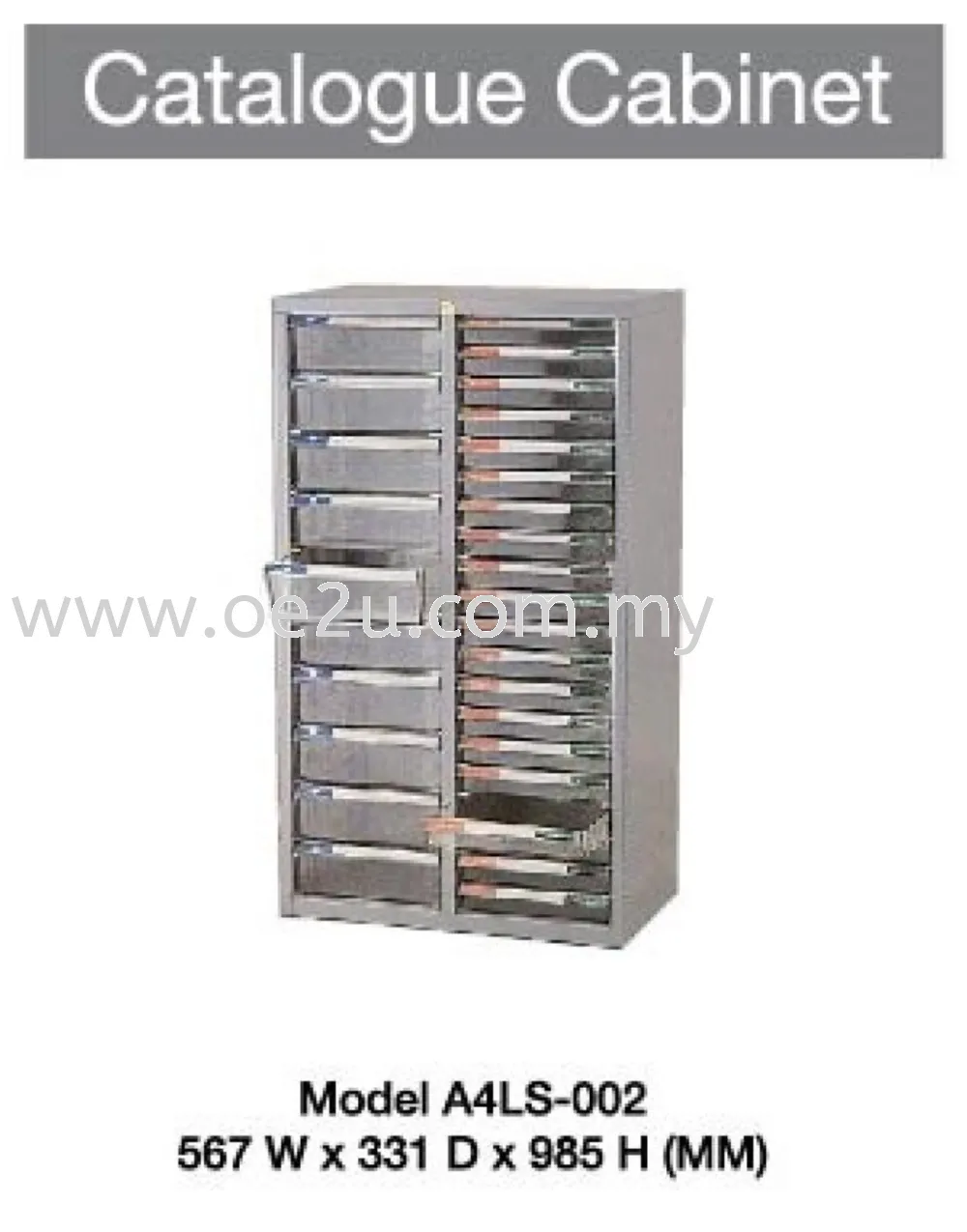 Catalogue Cabinet (2 Section)