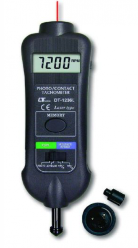 lutron dt-1236l laser photo/contact tachometer