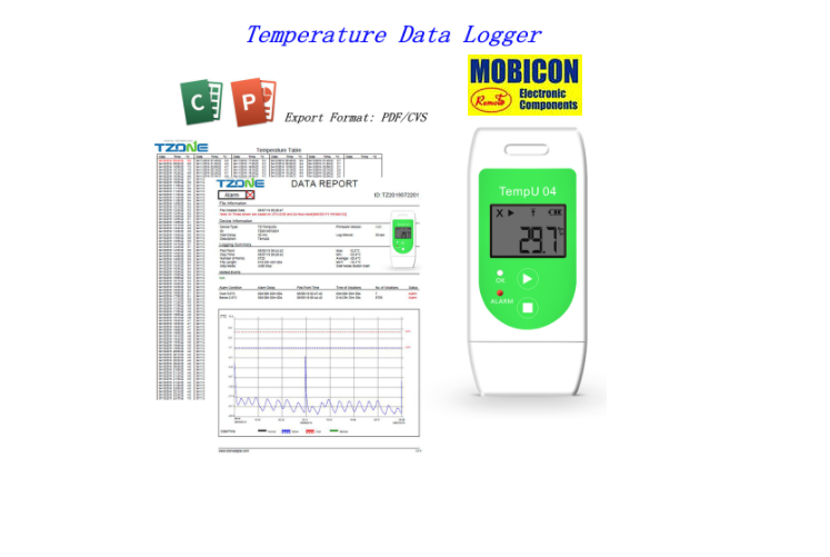 VAKSIN TEMPERATURE DATA LOGGER TZONE TEMPU04 USB