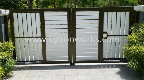 Mild Steel Aluminium Panel Main Gate(Folding/Swing)