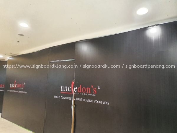 uncledon shopping mall indoor hoarding signgae signboard Property Development Signage Selangor HOARDING PROJECT SIGNBOARD MALAYSIA Klang, Malaysia Supplier, Supply, Manufacturer | Great Sign Advertising (M) Sdn Bhd