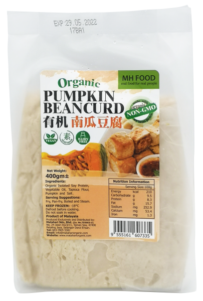 Organic Pumpkin Frozen Beancurd FROZEN BEANCURD Malaysia, Selangor, Kuala Lumpur (KL), Klang, Petaling Jaya (PJ) Manufacturer, Wholesaler, Supplier, Importer | Matahari Sdn Bhd