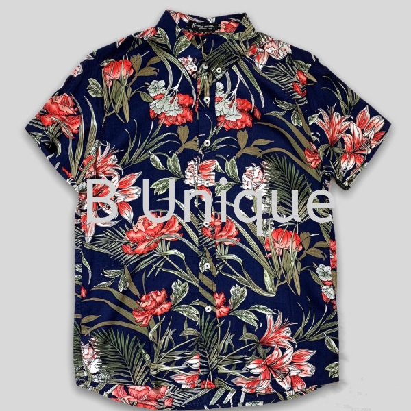 Floral Short Sleeve Men Shirt Casual Button Up Floral Short Sleeve Men Shirts Malaysia, Kuala Lumpur (KL), Selangor Supplier, Manufacturer, Supply, Supplies | Unique Base Apparel Sdn Bhd