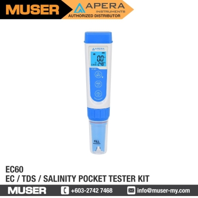 EC60 Premium EC/TDS/Salinity Pocket Tester Kit | Apera by Muser