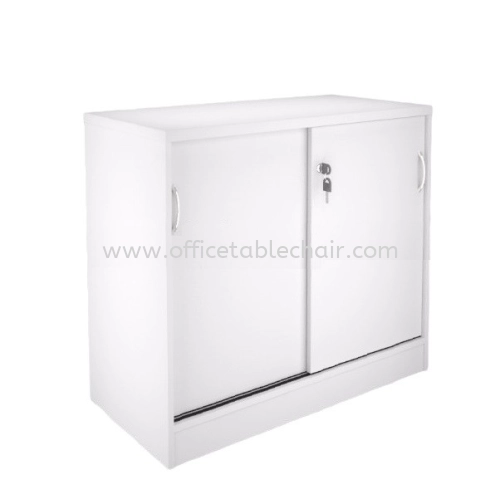 LOW SLIDING DOOR CABINET (WHITE)