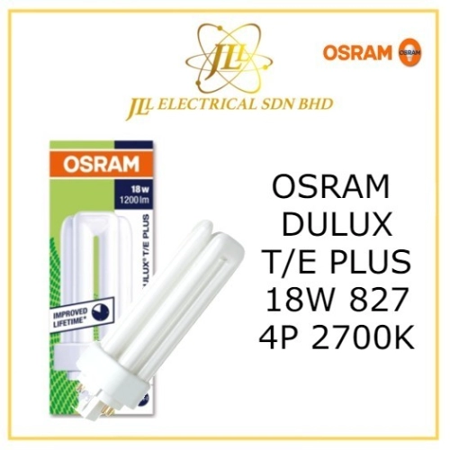 OSRAM DULUX T/E PLUS PLT 18W 827 4P 2700K COMPACT FLUORESCENT LAMP Kuala  Lumpur (KL), Selangor, Malaysia Supplier, Supply, Supplies, Distributor |  JLL Electrical Sdn Bhd
