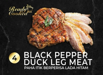 READY COOKED BLACK PEPPER DUCK LEG MEAT