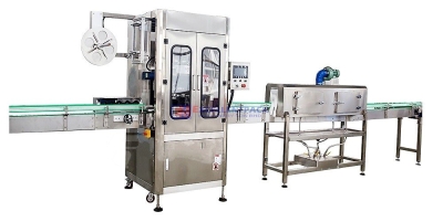 HOT SHRINK SLEEVE LABELING MACHINE