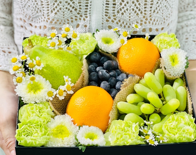 Green Flower & Fruits Box 