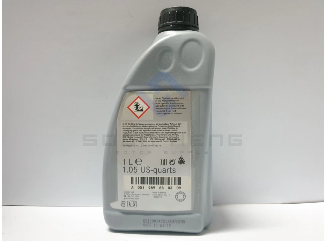 Mercedes-Benz Hypoid Gear Oil ~ 1 Liter (Original MB)