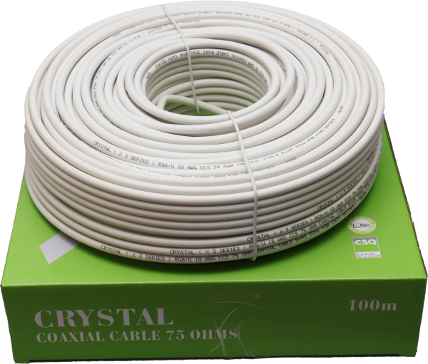 CRYSTAL RG6 100M/300M RG6 Coaxial Cable Coaxial Cable Kota Kinabalu  | Startech IT Sdn Bhd