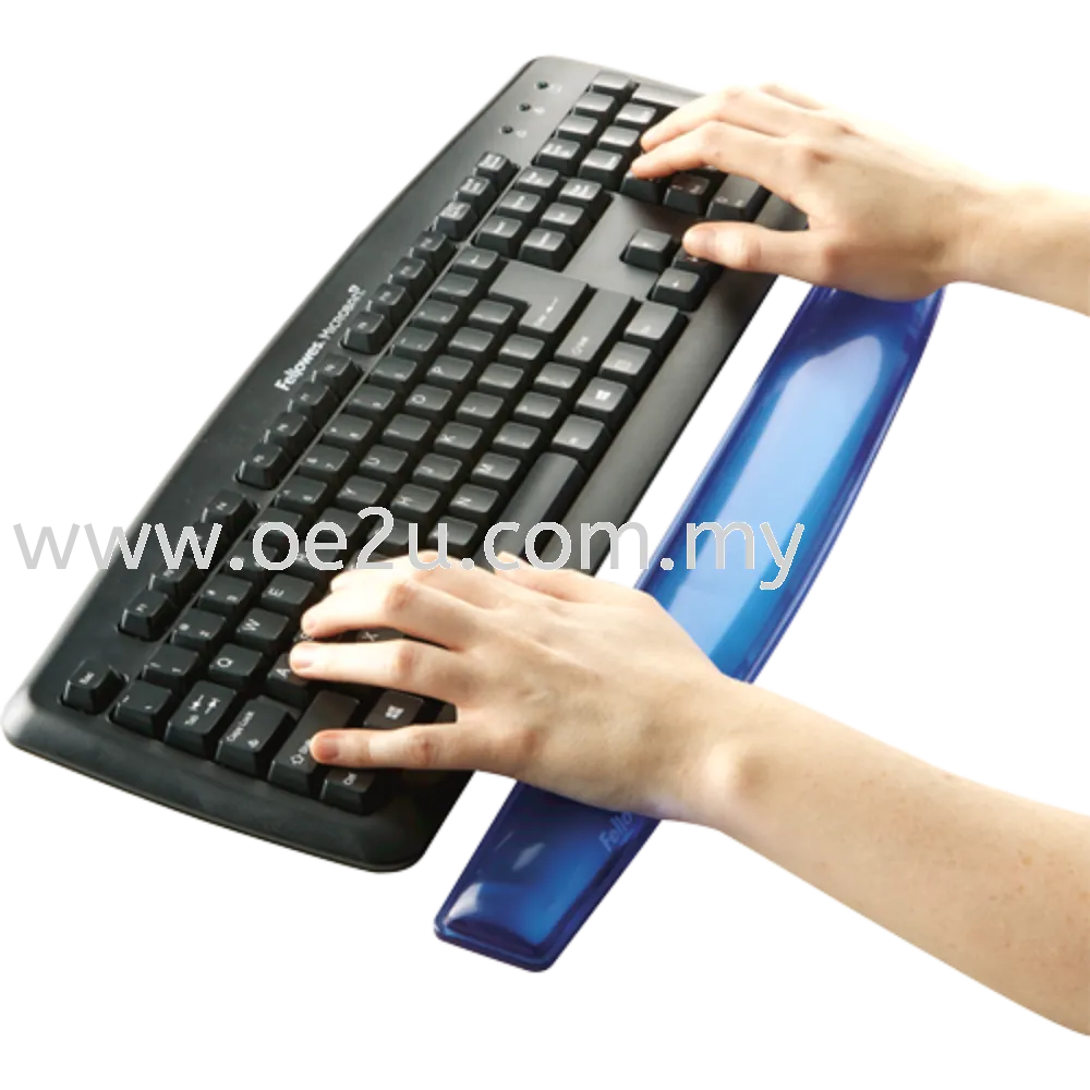 Fellowes Crystals Gel Keyboard Wrist Support Blue