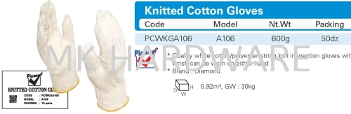 WHITE KNITTED GLOVE 105