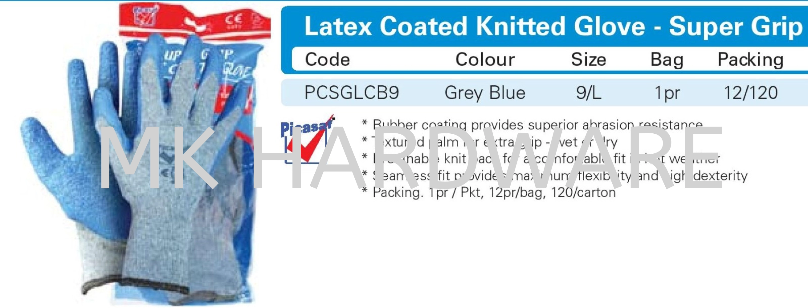 SUPER GRIP LATEX COATED GLOVE