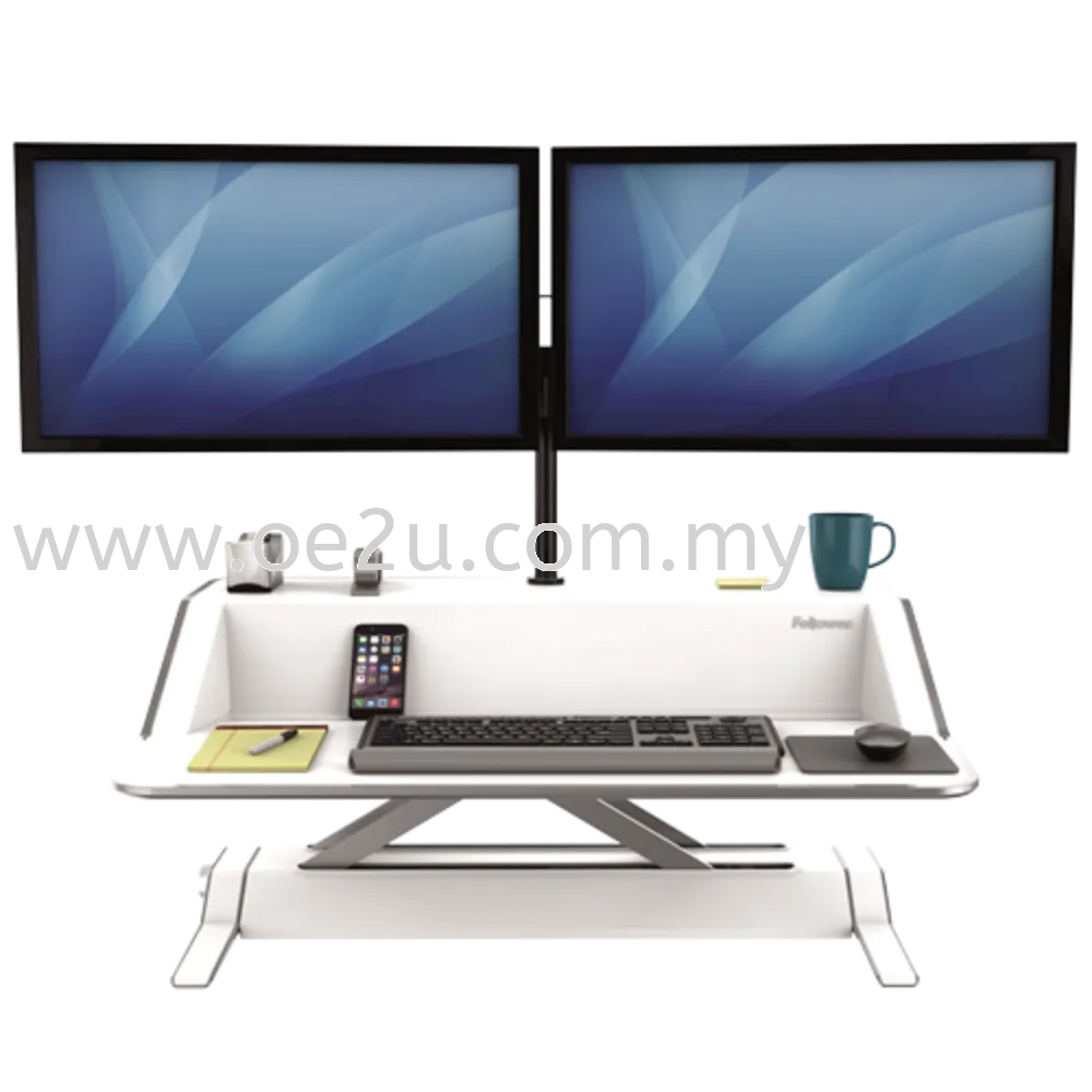 Fellowes Lotus Sit-Stand Workstation - White