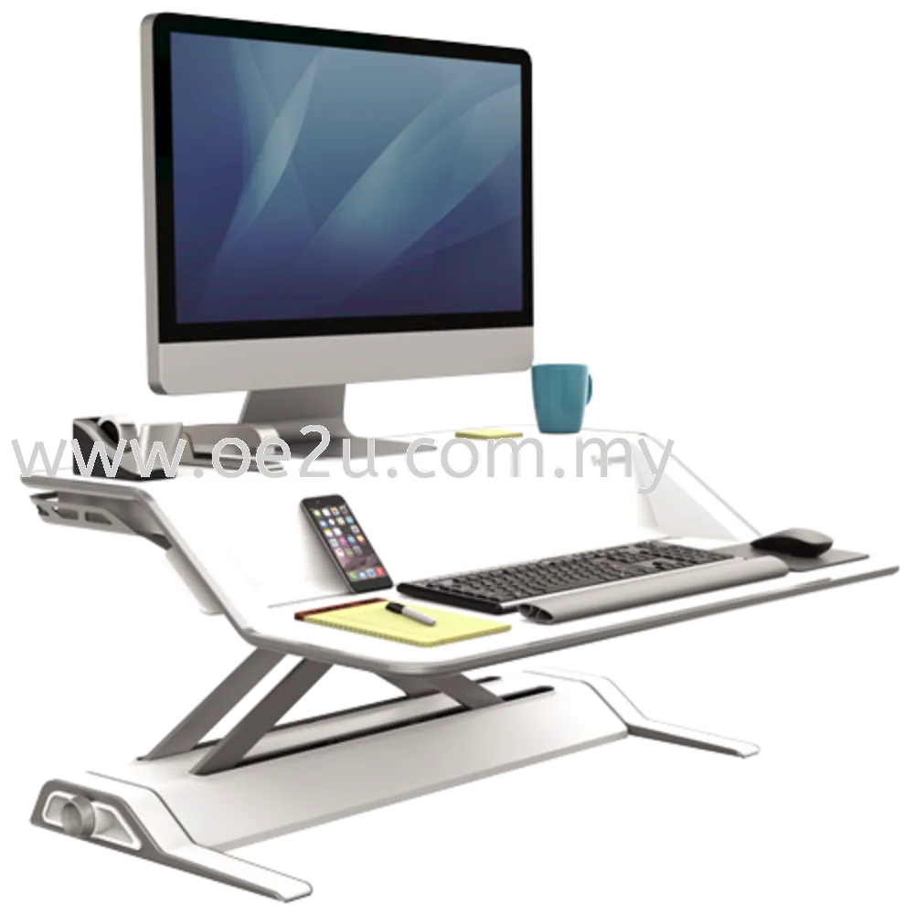 Fellowes Lotus Sit-Stand Workstation - White