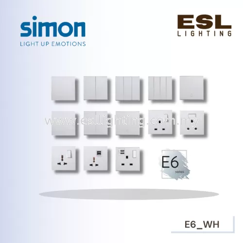 SIMON E6 SERIES SWITCHES WHITE