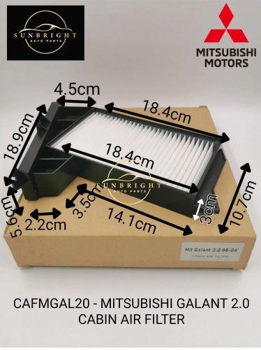 CAFMGAL20 - MITSUBISHI GALANT 2.0 CABIN AIR FILTER