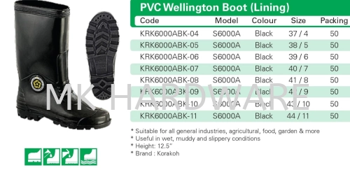 PVC WELLINGTON BOOT (LINING)