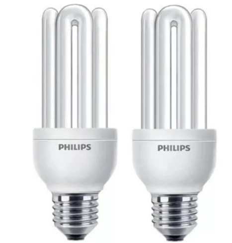  2 x Philips Genie 18w E27 Warm White 220-240V Energy Saving lamps