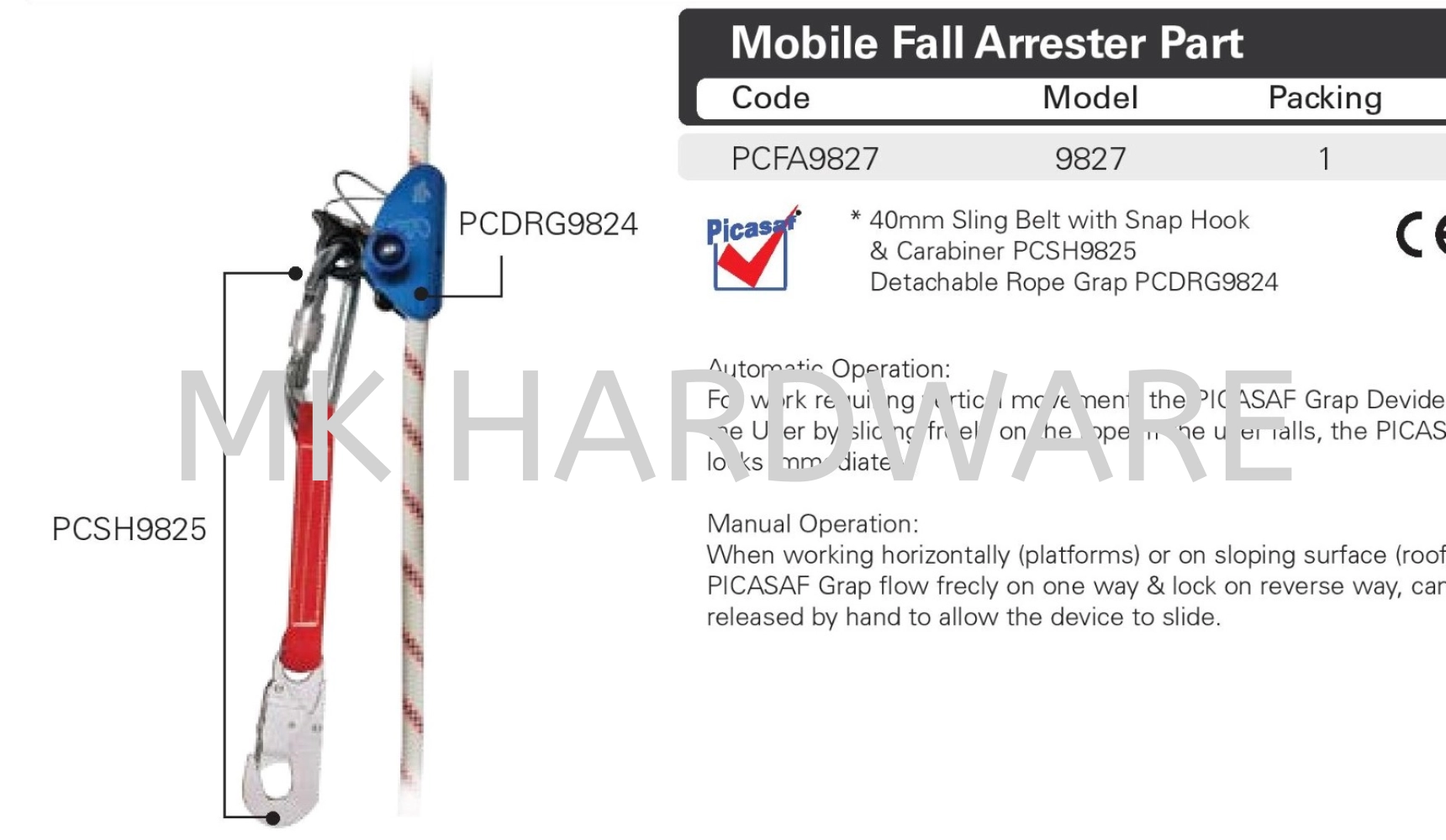 MOBILE FALL ARRESTER PART