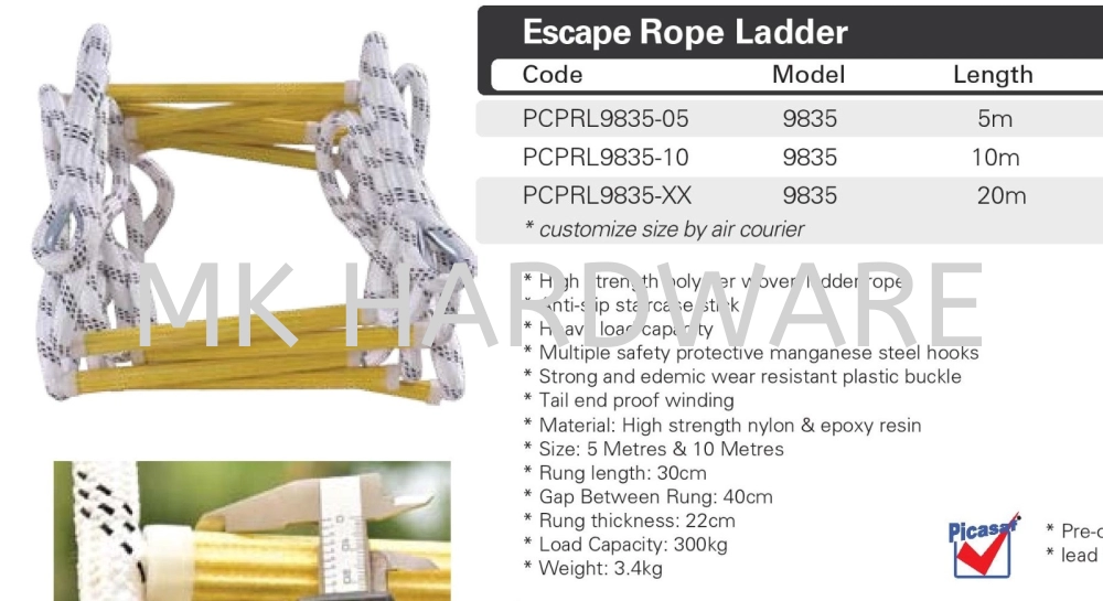 ESCAPE ROPE LADDER Selangor, Malaysia, Kuala Lumpur (KL), Puchong Supplier,  Suppliers, Supply, Supplies
