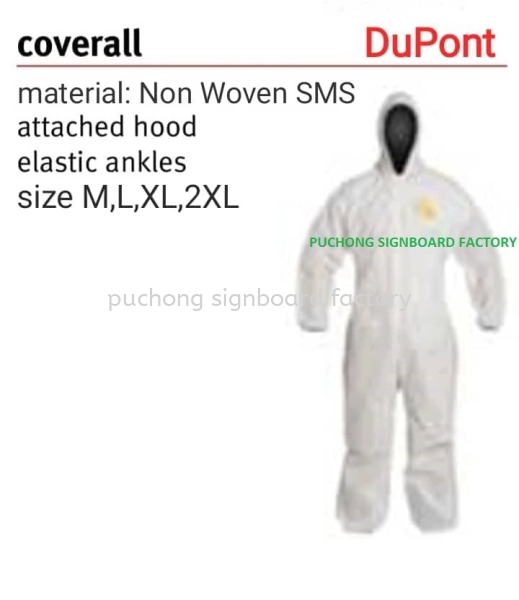 DUPONT PROSHIELD DISPOSABLE COVERALL ppe covid Malaysia, Selangor, Kuala Lumpur (KL), Puchong Manufacturer, Supplier, Supply, Supplies | Puchong Signboard Factory