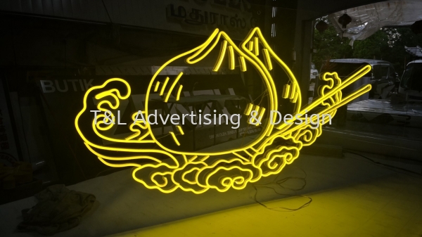 Baozi Neon Light (Yellow) Neon Light Johor Bahru (JB), Malaysia, Skudai Supplier, Supply, Design, Install | T & L Advertising & Design