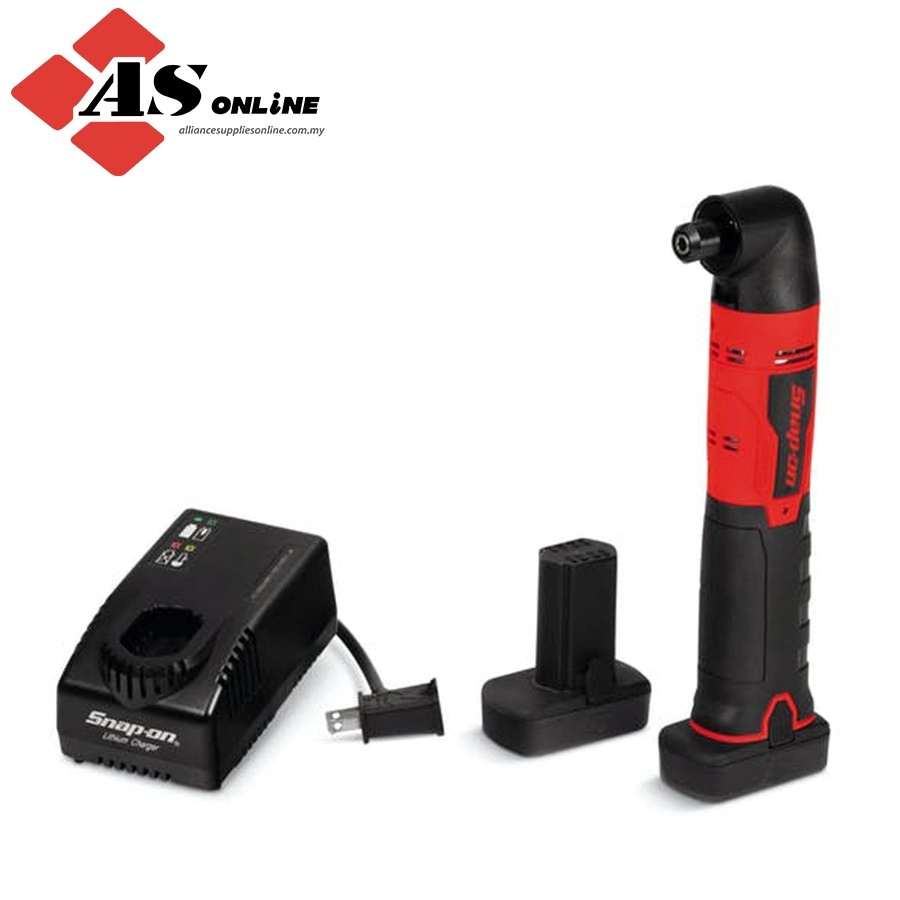 SNAP-ON 14.4 V MicroLithium Brushless Right Angle Die Grinder Kit (Red) / Model: CGRR861K2