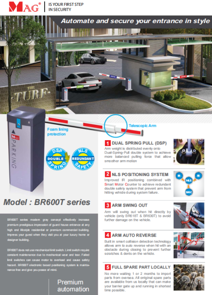 MAG BR600T Barrie Gate Access System SECURITY SYSTEM Johor Bahru (JB), Malaysia, Selangor, Kuala Lumpur (KL), Taman Daya, Shah Alam Supplier, Suppliers, Supply, Supplies | Ace Sonic Communications Sdn Bhd