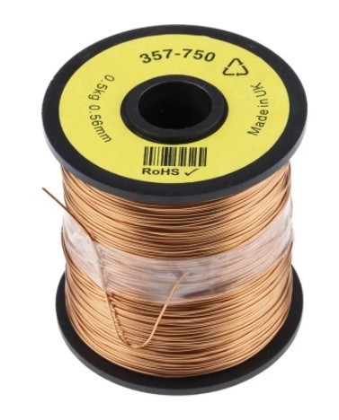 357-750 RS PRO Single Core 0.62mm diameter Copper Wire, 200m Long
