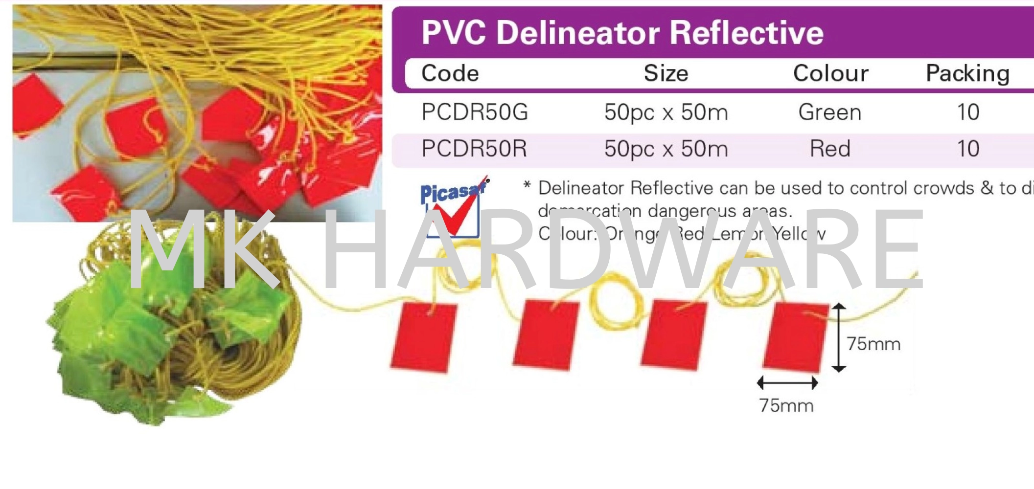 PVC DELINEATOR REFLECTIVE