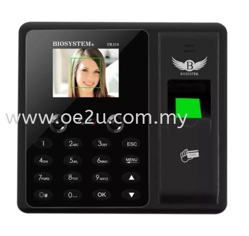 BIOSYSTEM FR108 Face Recognition & Fingerprint Time Recorder (No Software Needed)