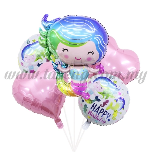 Foil Balloon Set (Mermaid) - 5 in 1 (FB-MC-T108)