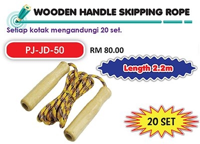 PJ-JD-50 Wooden Handle Skipping Rope Skipping Rope Gymnastic/Fitness Sport Johor Bahru (JB), Malaysia Supplier, Suppliers, Supply, Supplies | Edustream Sdn Bhd