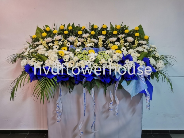 Big Condolence 01 Condolence Sympathy Flower Stand Johor Bahru (JB), Malaysia, Ulu Tiram Supplier, Suppliers, Supply, Supplies | HV A Flower House