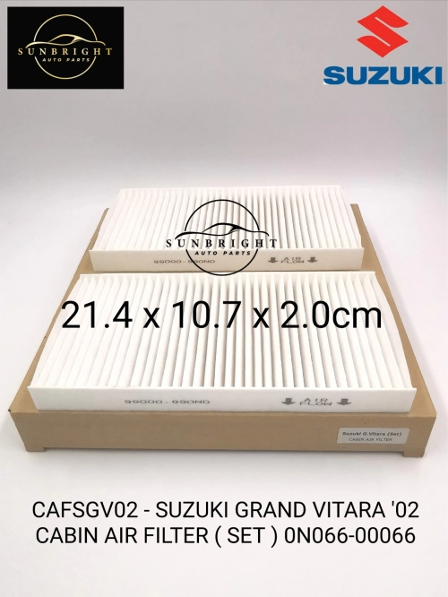 CAFSGV02 - SUZUKI GRAND VITARA '02 CABIN AIR FILTER ( SET ) 0N066-00066