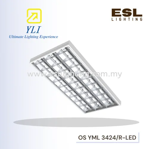 YLI T8 LED Mirror Louver Fitting type R (Recessed T-Bar Ceiling - Imperial / Metric Size) 