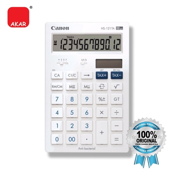 Canon Calculator HS-121TA, 12 digits Calculator Selangor, Malaysia, Kuala Lumpur (KL), Semenyih Supplier, Suppliers, Supply, Supplies | V CAN (1999) SDN BHD